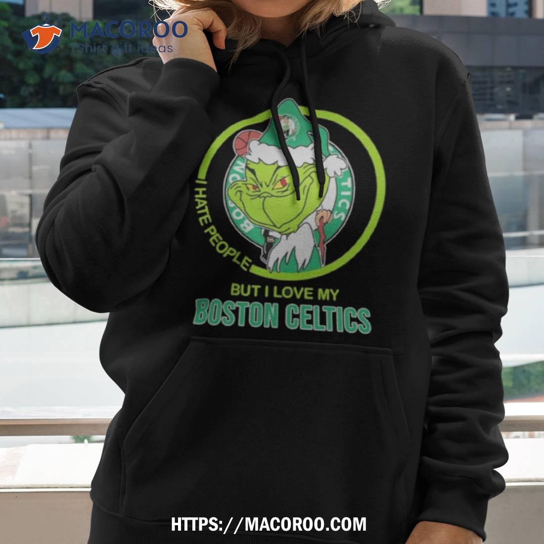 Santa Grinch I Hate People But I Love My Boston Celtics Christmas 2023 Shirt Santa Grinch I Hate People But I Love My Boston Celtics Christmas 2023 Shirt