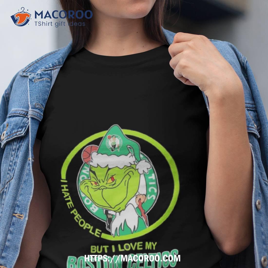 Santa Grinch I Hate People But I Love My Boston Celtics Christmas 2023 Shirt Santa Grinch I Hate People But I Love My Boston Celtics Christmas 2023 Shirt