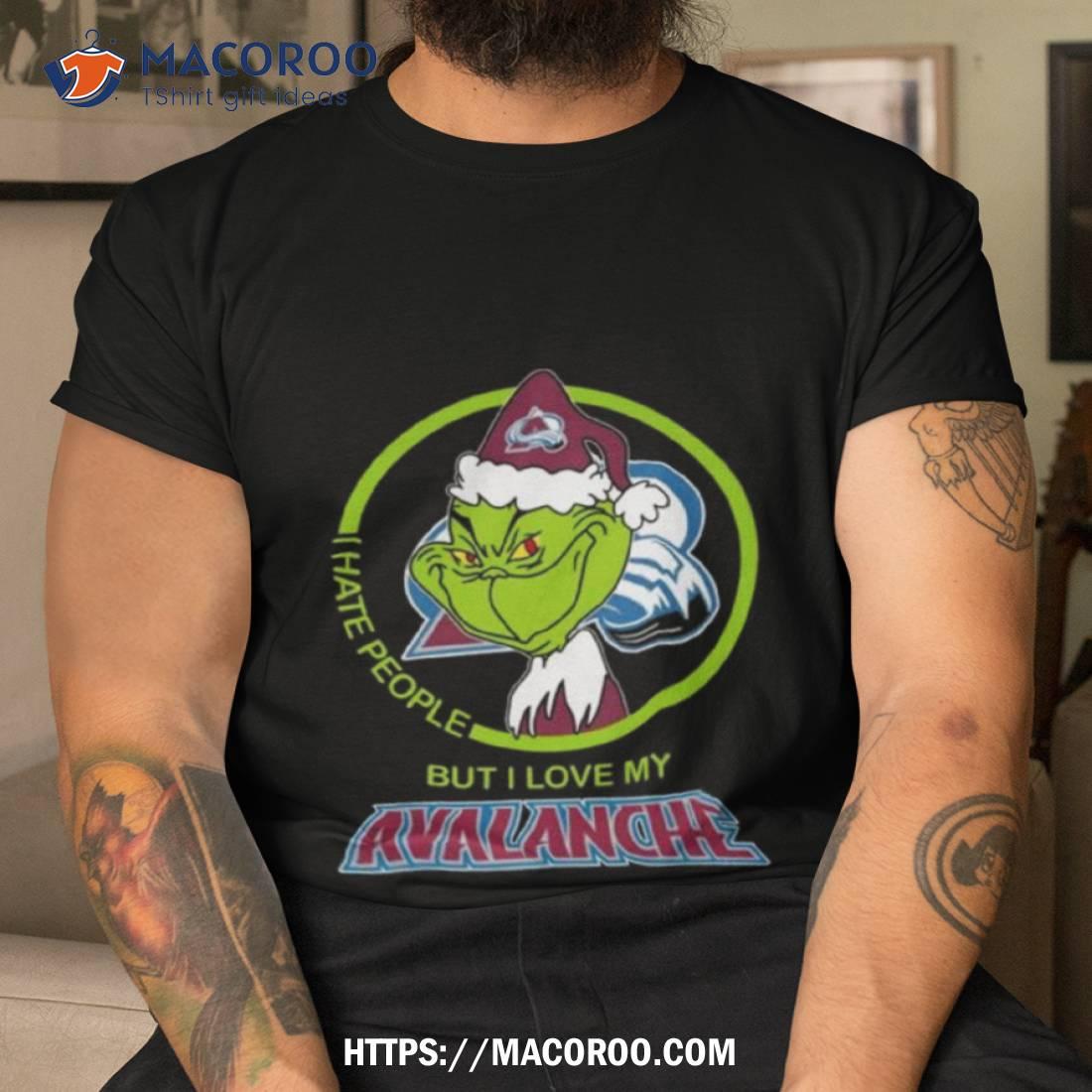 Santa Grinch I Hate People But I Love My Colorado Avalanche Christmas Shirt Santa Grinch I Hate People But I Love My Colorado Avalanche Christmas Shirt