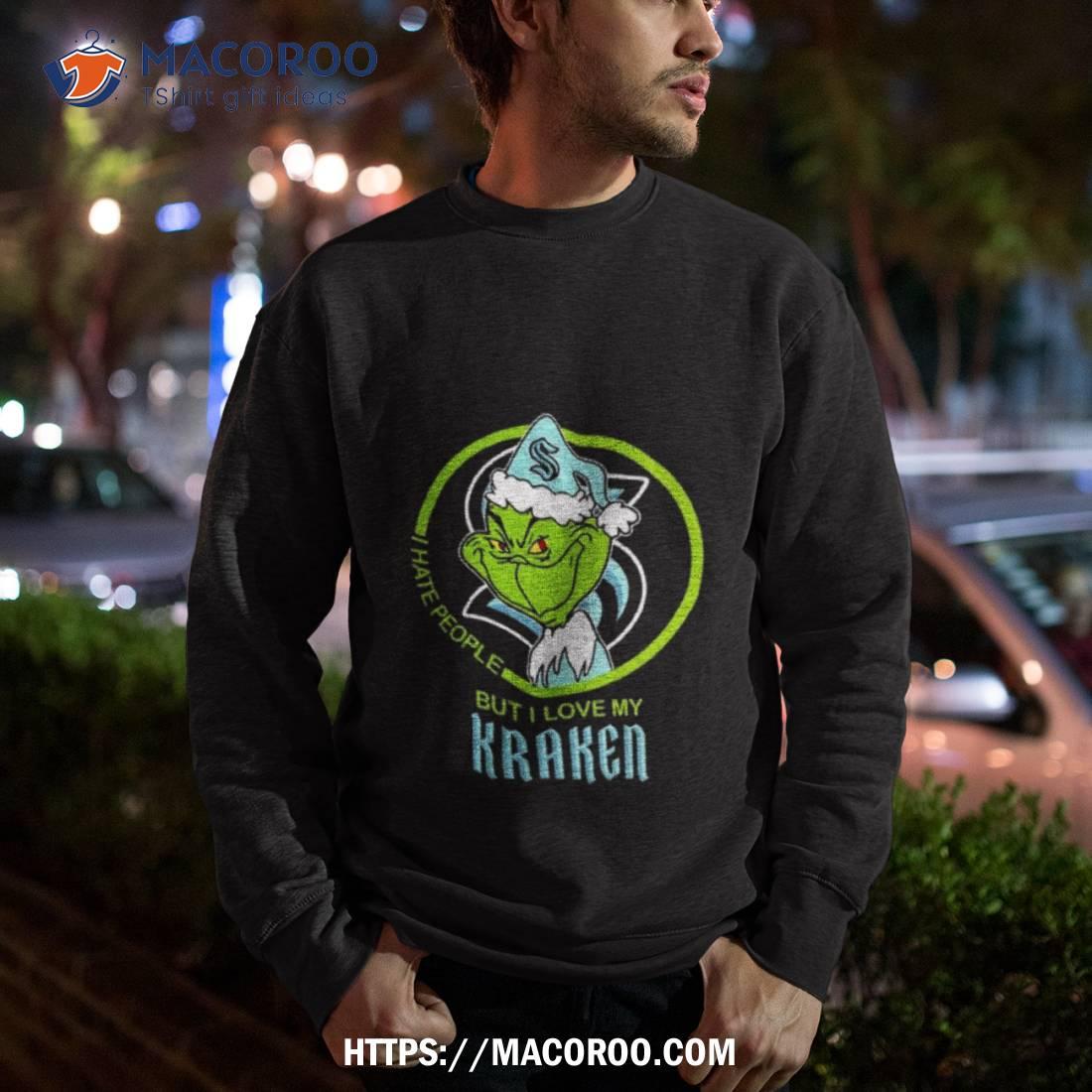 Santa Grinch I Hate People But I Love My Seattle Kraken 2023 T Shirt Santa Grinch I Hate People But I Love My Seattle Kraken 2023 T Shirt