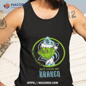 Santa Grinch I Hate People But I Love My Seattle Kraken 2023 T Shirt 3 santa grinch i hate people but i love my seattle kraken 2023 t shirt tank top 3