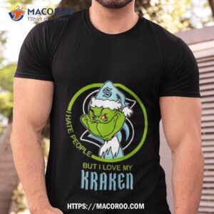 Santa Grinch I Hate People But I Love My Seattle Kraken 2023 T Shirt