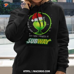 Santa Grinch I Used To Smile And Then I Worked At Subway Christmas Hoodie 2