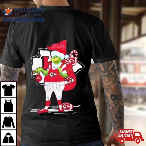 Santa Grinch Kansas City Chiefs Christmas 2023 Shirt