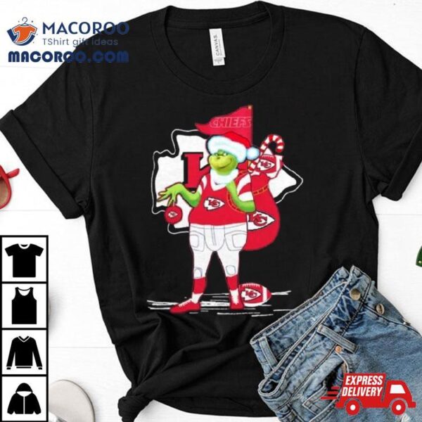 Santa Grinch Kansas City Chiefs Christmas 2023 Shirt