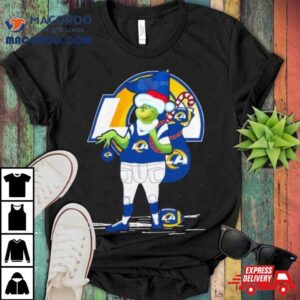 Santa Grinch Los Angeles Rams Christmas Tshirt