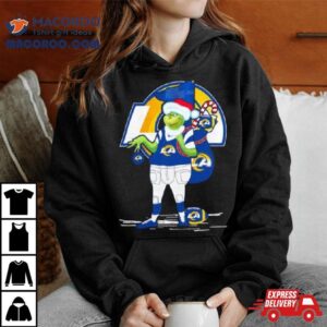 Santa Grinch Los Angeles Rams Christmas Tshirt