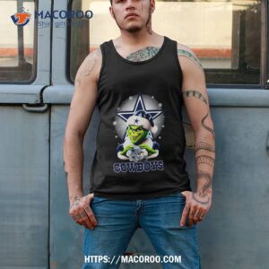 Santa Grinch Love Dallas Cowboys Merry Christmas Shirt 3 Santa Grinch Love Dallas Cowboys Merry Christmas Tank Top 2