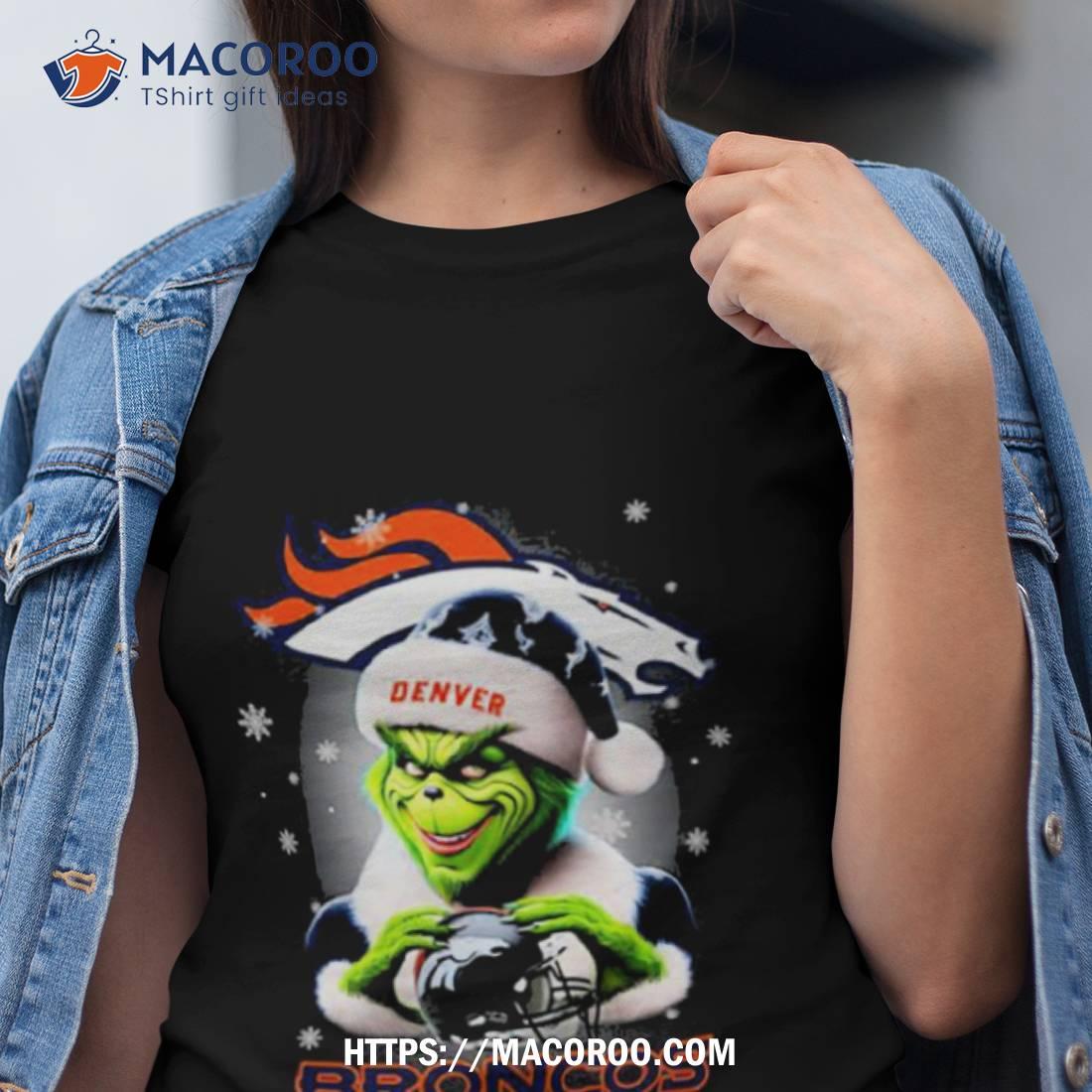 Santa Grinch Love Denver Broncos Merry Christmas Shirt Santa Grinch Love Denver Broncos Merry Christmas Shirt