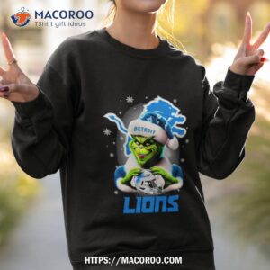 Santa Grinch Love Detroit Lions Merry Christmas Shirt 2 Santa Grinch Love Detroit Lions Merry Christmas Sweatshirt 2