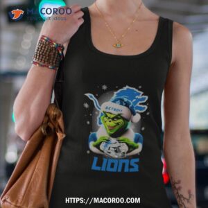 Santa Grinch Love Detroit Lions Merry Christmas Shirt 3 Santa Grinch Love Detroit Lions Merry Christmas Tank Top 4
