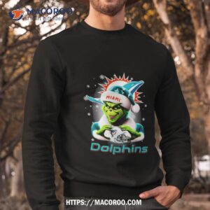 Santa Grinch Love Miami Dolphins Merry Christmas Shirt 2 Santa Grinch Love Miami Dolphins Merry Christmas Sweatshirt