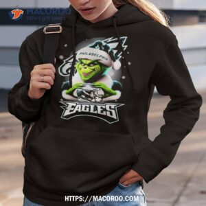 Santa Grinch Love Philadelphia Eagles Merry Christmas Hoodie 3