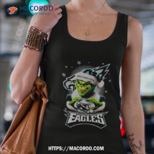 Santa Grinch Love Philadelphia Eagles Merry Christmas Tank Top 4