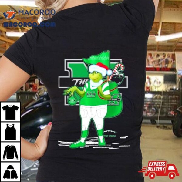 Santa Grinch Marshall Thundering Herd Gift Christma Shirt