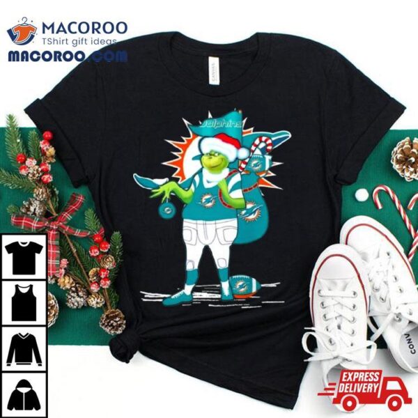 Santa Grinch Miami Dolphins Gift Christmas 2023 T Shirt