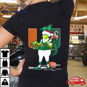 Santa Grinch Miami Hurricanes Gift Christmas Tshirt