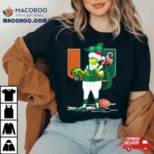 Santa Grinch Miami Hurricanes Gift Christmas Tshirt