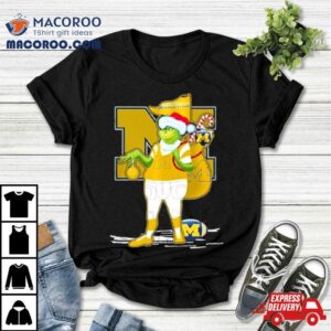 Santa Grinch Michigan Wolverines Gift Christmas Tshirt