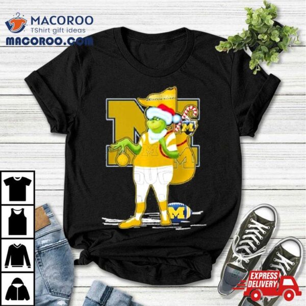 Santa Grinch Michigan Wolverines Gift Christmas Shirt