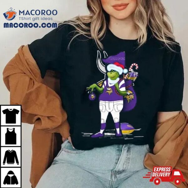 Santa Grinch Minnesota Vikings Christmas 2023 Shirt