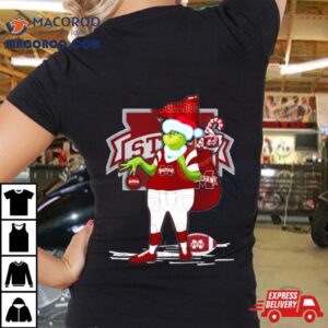 Santa Grinch Mississippi State Bulldogs Gift Christmas Shirt