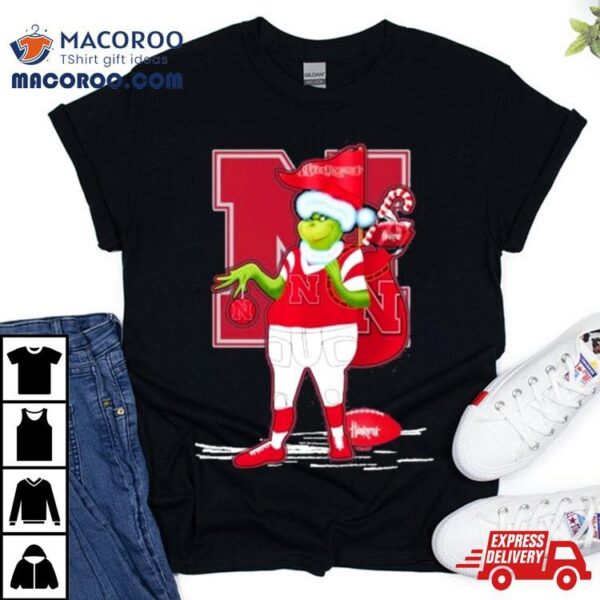 Santa Grinch Nebraska Cornhuskers Gift Christmas Tshirt