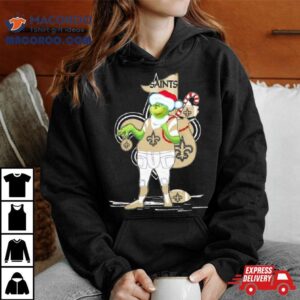 Santa Grinch New Orleans Saints Christmas Tshirt