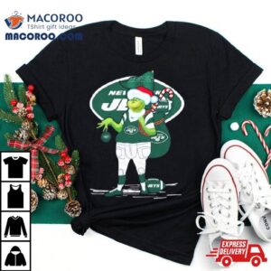 Santa Grinch New York Jets Christmas Tshirt