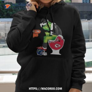 Santa Grinch Oakland Raiders Toilet Christmas 2023 Shirt