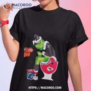 Santa Grinch Oakland Raiders Toilet Christmas 2023 Shirt