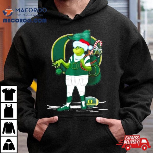 Santa Grinch Oregon Ducks Gift Christmas Shirt