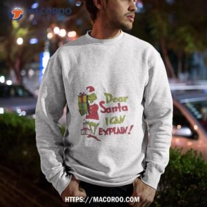 Santa Grinch Retro Dear Santa I Can Explain Christmas Sweatshirt