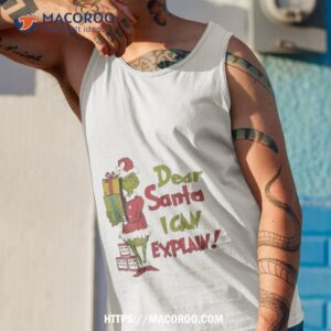 Santa Grinch Retro Dear Santa I Can Explain Christmas Tank Top 1