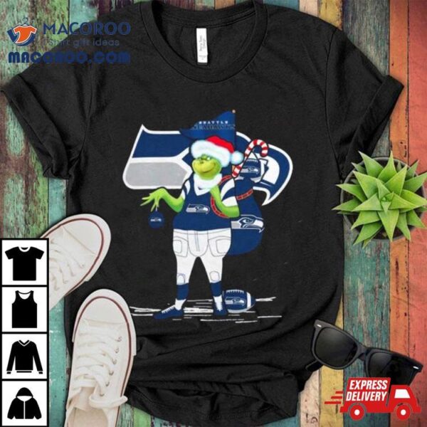 Santa Grinch Seattle Seahawks Christmas 2023 Shirt