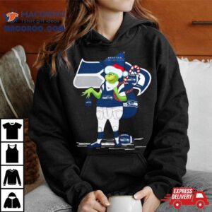 Santa Grinch Seattle Seahawks Christmas Tshirt