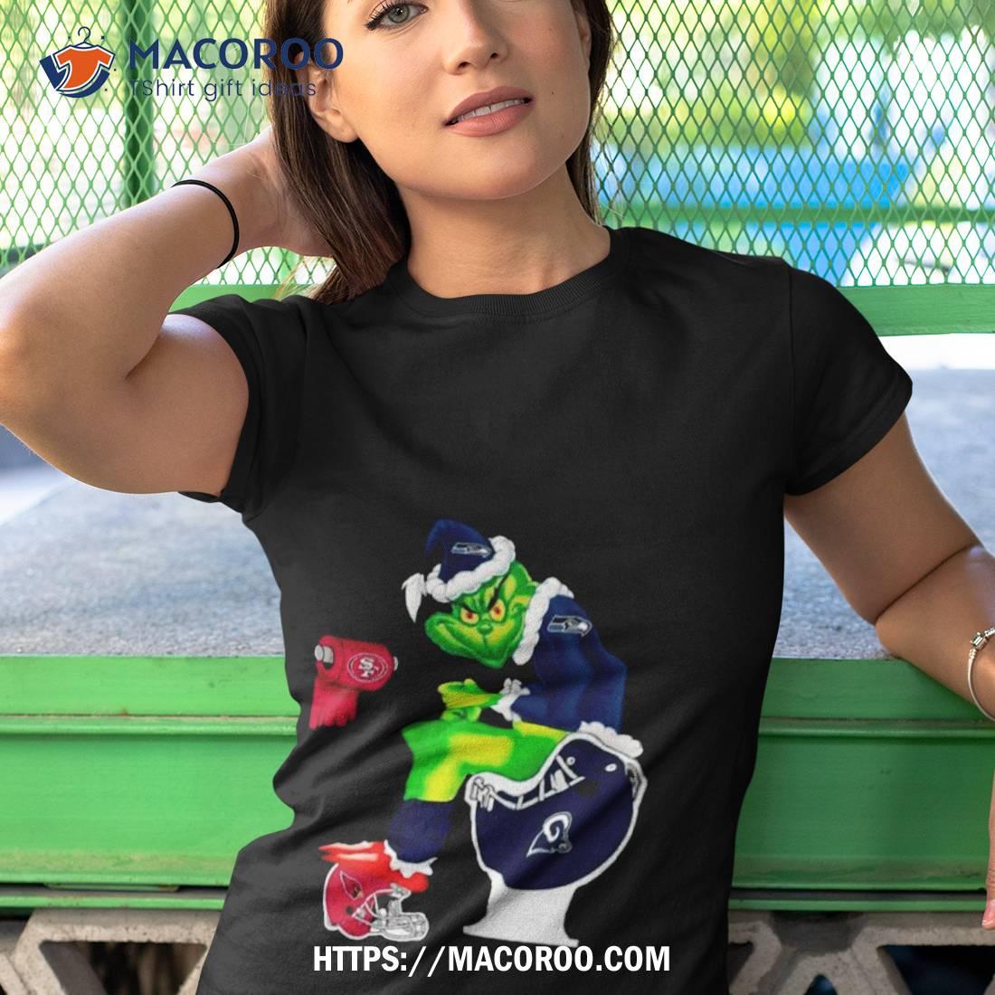 Santa Grinch Seattle Seahawks Toilet Christmas 2023 Shirt Santa Grinch Seattle Seahawks Toilet Christmas 2023 Shirt