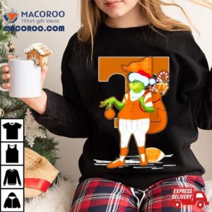 Santa Grinch Tennessee Volunteers Gift Christmas Tshirt