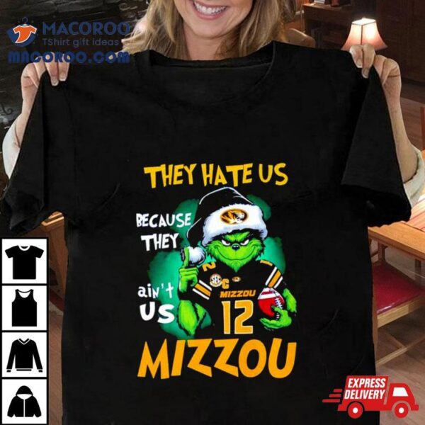 Santa Grinch They Hate Us Because They Ain’t Us Missouri Tigers Football Christmas Shirt