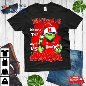 Santa Grinch They Hate Us Because They Nebraska Cornhuskers Christmas Tshirt