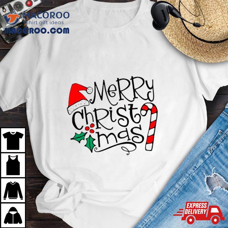 Santa Hat Merry Christmas Shirt Santa Hat Merry Christmas Shirt