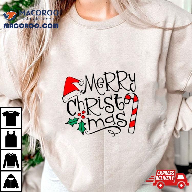 Santa Hat Merry Christmas Shirt Santa Hat Merry Christmas Shirt