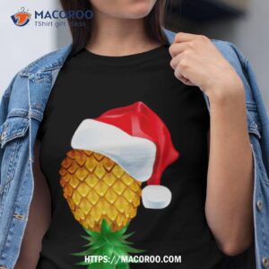 Santa Hat Swinger Upside Down Pineapple Shirt
