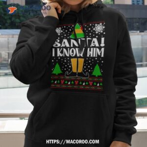 Santa I Know Him Movie Quote Ugly Christmas Hoodie 2