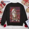 Santa Pitbull Christmas Tree Lights Ugly Sweater Pajama Sweatshirt
