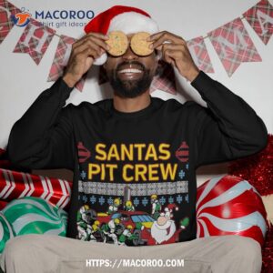 santa s pit crew race car ugly christmas sweatshirt sweatshirt 3