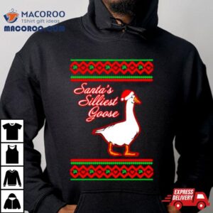 Santa S Silliest Goose Tacky Ugly Christmas Tshirt