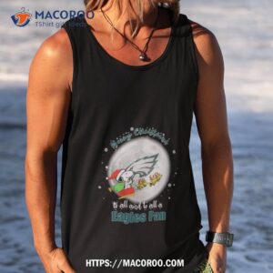 Santa Snoopy And Reindeer Woodstock Merry Christmas To All And To All A Philadelphia Eagles Fan Shirt 3 Santa Snoopy And Reindeer Woodstock Merry Christmas To All And To All A Philadelphia Eagles Fan Tank Top