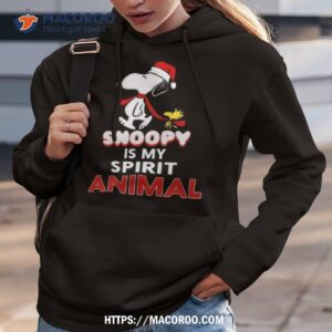 Santa Snoopy And Woodstock Is My Spirit Animal Christmas 2023 Hoodie 3