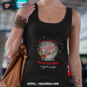 Santa Snoopy Merry Christmas To All And To Detroit Red Wings A Good Season 2023 T Shirt